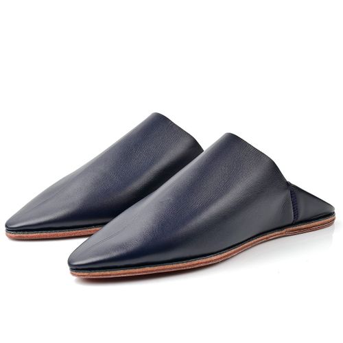 Babouche homme en cuir de qualité, fabrication artisanale marocaine