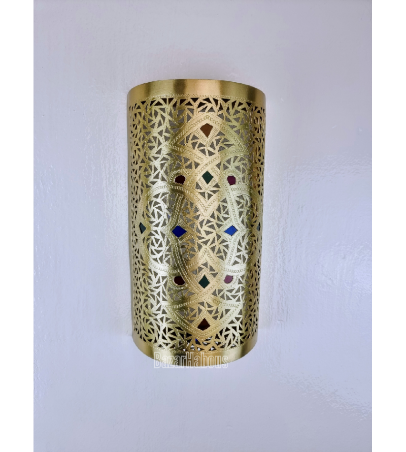 lampe mural en metal artisanat maroc