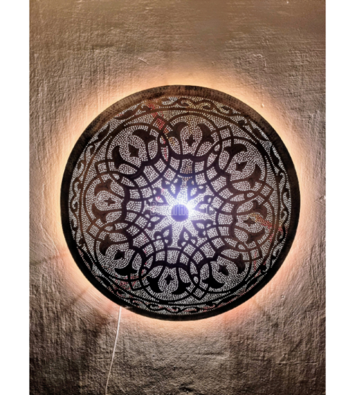 lampe mural en metal artisanat maroc