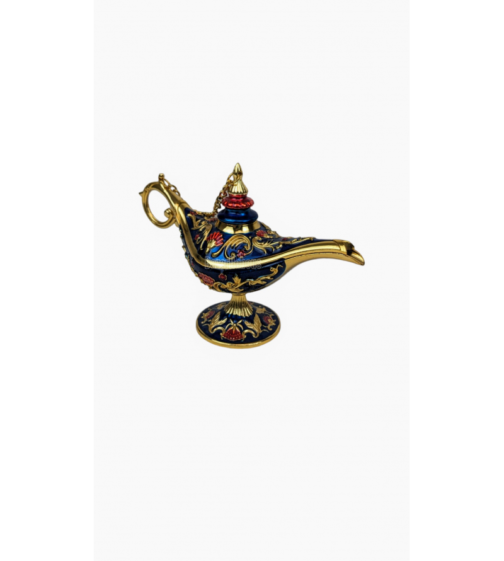 Lampe magique d'Aladin en métal sculpté, artisanat marocain